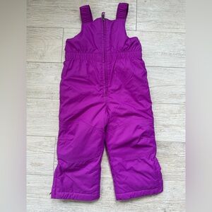 L.L. Bean Kids' Overalls Snow Pants in Bright Purple Size 2T